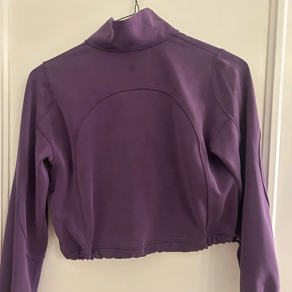 lululemon athletica Deep Purple Cropped Quarter-Zip Pullover
